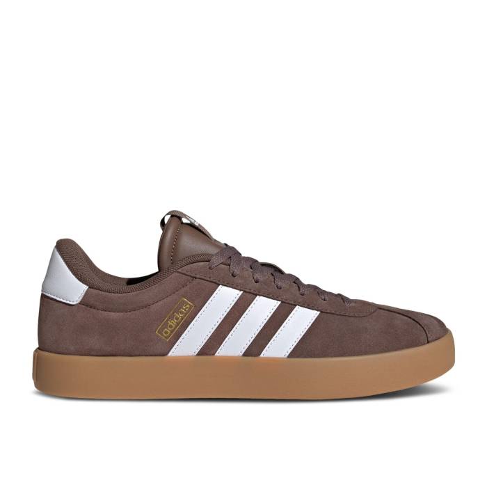 アディダス Adidas 【 Vl Court 3.0 \u0027Earth Strata\u0027 Men Earth Strata/Cloud White/Gold Metallic 】 厚地の外套 メンズ 白いこと 白いこと ゴールド