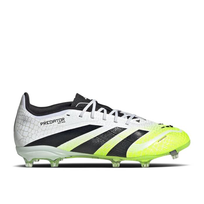 アディダス Adidas 【 Predator Elite Fg J \u0027Cloud White Lucid Lemon\u0027 Youth Cloud White/Core Black/Lucid Lemon 】 プレデター エリート 白いこと 白いこと お坊っちゃん キッズ 白いこと 白いこと 中核グループ 黒いこと 黒いこと