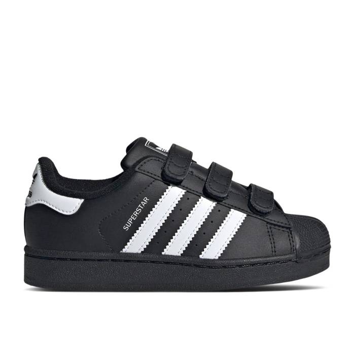 アディダス Adidas 【 Superstar 2 Comfort Closure K \u0027Core Black Cloud White\u0027 Youth Core Black/Cloud White/Core Black 】 Superstar はやりっ児 黒いこと 黒いこと お坊っちゃん キッズ 中核グループ 黒いこと 黒いこと 白いこと 白いこと