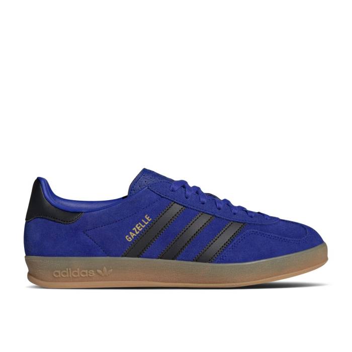 アディダス Adidas 【 Gazelle Indoor \u0027Lucid Blue Core Black\u0027 Men Lucid Blue/Core Black/Gold Metallic 】 ガゼル 青碧 青碧 中核グループ メンズ 青碧 青碧 中核グループ 黒いこと 黒いこと ゴールド