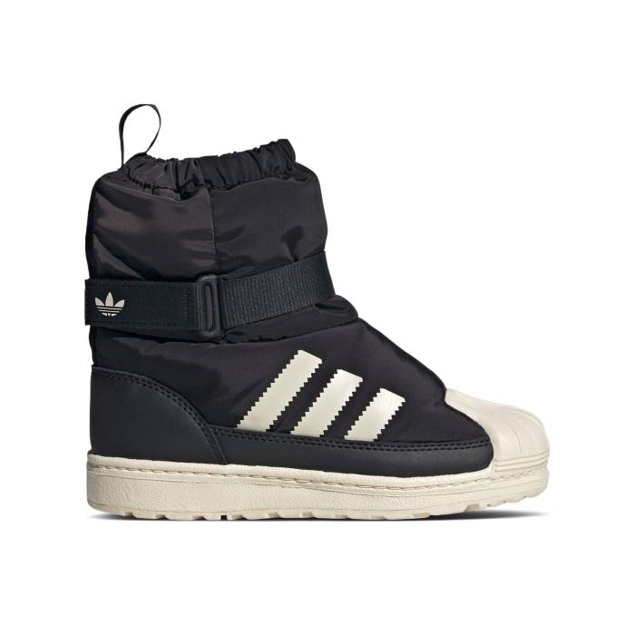アディダス Adidas 【 Superstar 360 Boot C 'Core Black White' Youth Core Black/Wonder White/Carbon 】 Superstar スーパースター ブーツ 黒色 ブラック ジュニア キッズ コア 黒色 ブラック 白色 ホワイト カーボン|スニケス