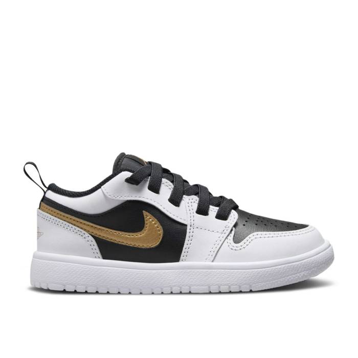 ナイキ エアジョーダン Air Jordan 【 Jordan 1 Low Alt Ps \u0027Gold Swoosh\u0027 Youth White/Black/Metallic Gold 】 御坊っちゃん キッズ 白いこと 白いこと 黒いこと 黒いこと ゴールド その他-キッズ・ベビー・マタニティ-キッズファッション