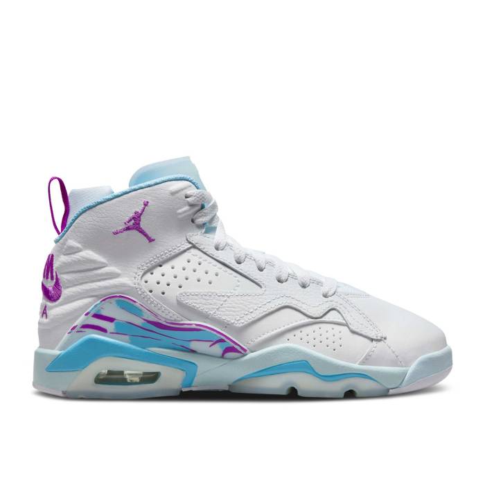 ナイキ エアジョーダン Air Jordan 【 Jordan Mvp ガウス \u0027White Glacier Blue\u0027 Youth White/Glacier Blue/Aquarius Blue/Hyper Violet 】 お坊っちゃん キッズ 白いこと 白いこと 青碧 青碧 紫・相撲取り草