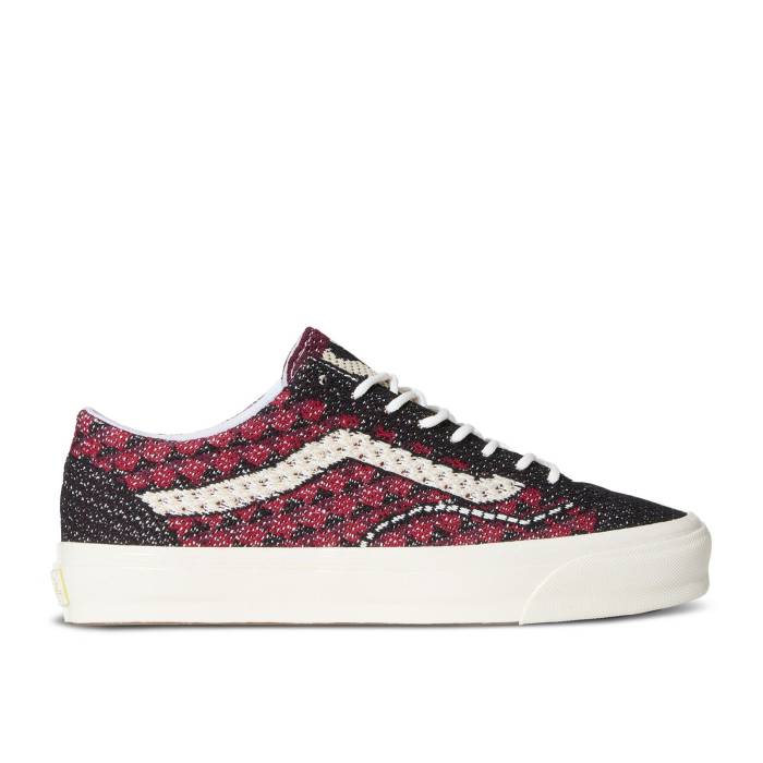 ヴァンズ Vans 【 Premium Old Skool Knit Pack - Geo Check Bordeaux Red Men Geo Check Bordeaux Red 】 Premium プレミアム メンズ Red 赤・レッド