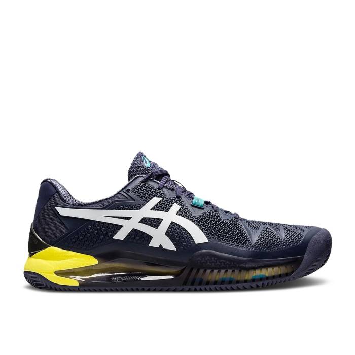 アシックス Asics 【 Gel Resolution 8 Clay \u0027Australian Open - Indigo Fog\u0027 Men Indigo Fog/White 】 藍色・インディゴ メンズ 藍色・インディゴ 白いこと 白いこと