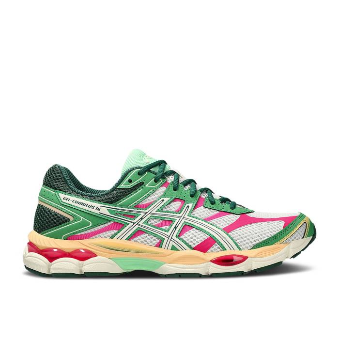 アシックス Asics 【 Gel Cumulus 16 Green Cream Ivory Men Cream/Ivory 】 クリーム メンズ クリーム アイボリー