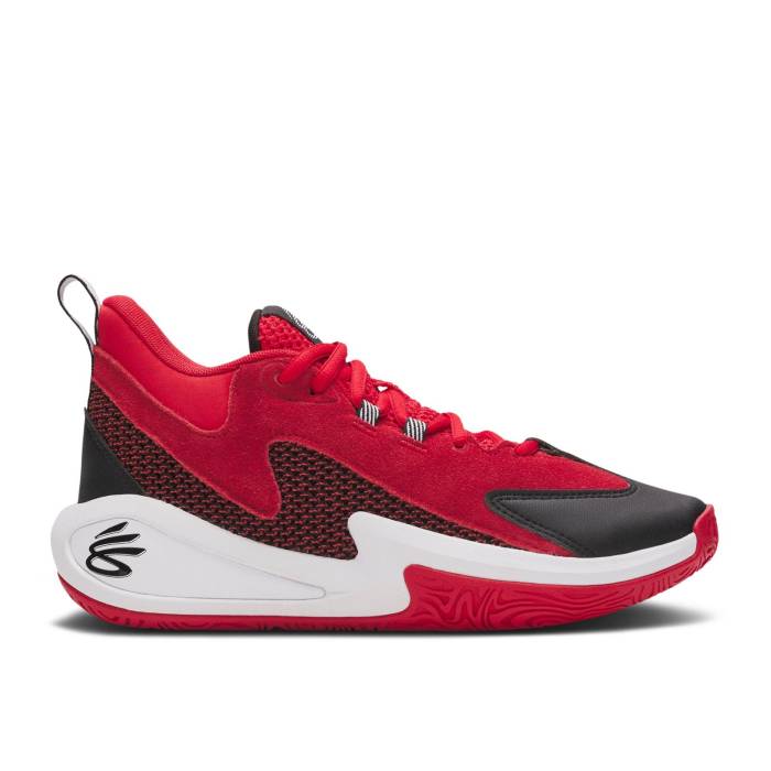 アンダーアーマー Under Armour 【 Curry 3Zer0 25 Sde Gs 'Red White Black' Youth Red/White/Black 】 カリー 白色 ホワイト ジュニア キッズ Red 赤・レッド 白色 ホワイト 黒色 ブラック｜スニケス