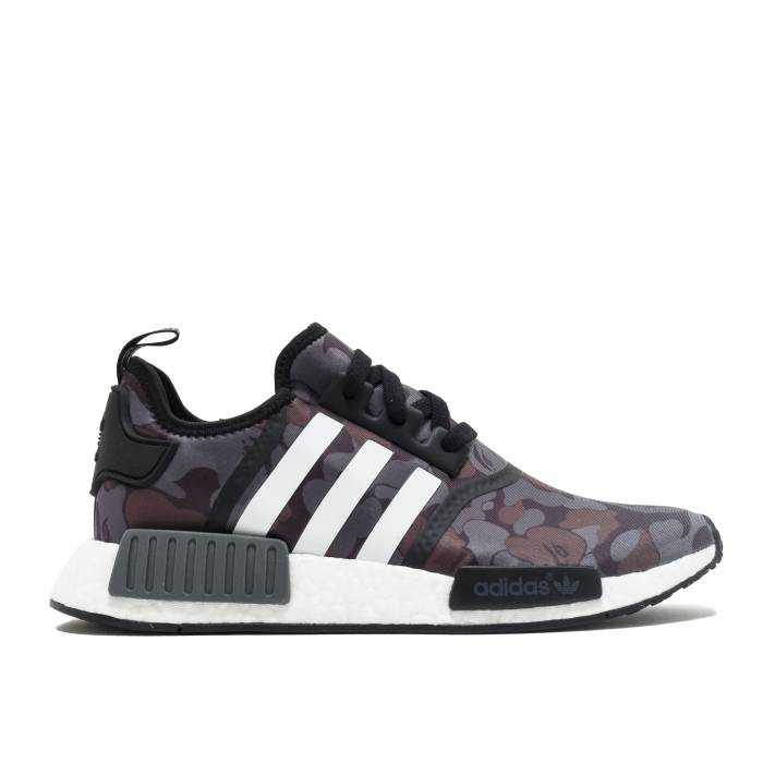 アディダス Adidas 【 A Bathing Ape X Nmd_R1 \u0027Black Camo\u0027 Men Black Camo 】 メンズ 黒いこと 黒いこと 間鴨柄