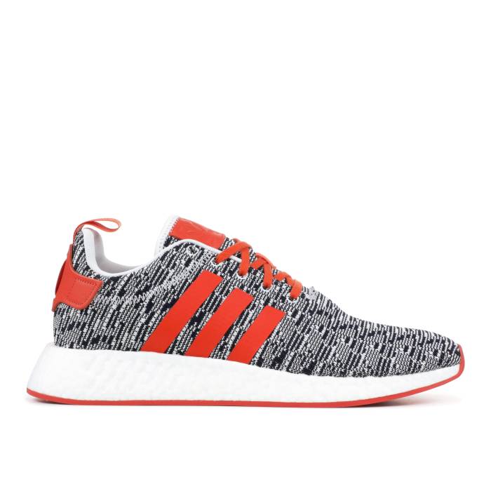 アディダス Adidas 【 Nmd_R2 \u0027Solar Red\u0027 Men White/Grey/Solar Red 】 メンズ 白いこと 白いこと 薄墨色 薄墨色 Red 赤・赤いこと