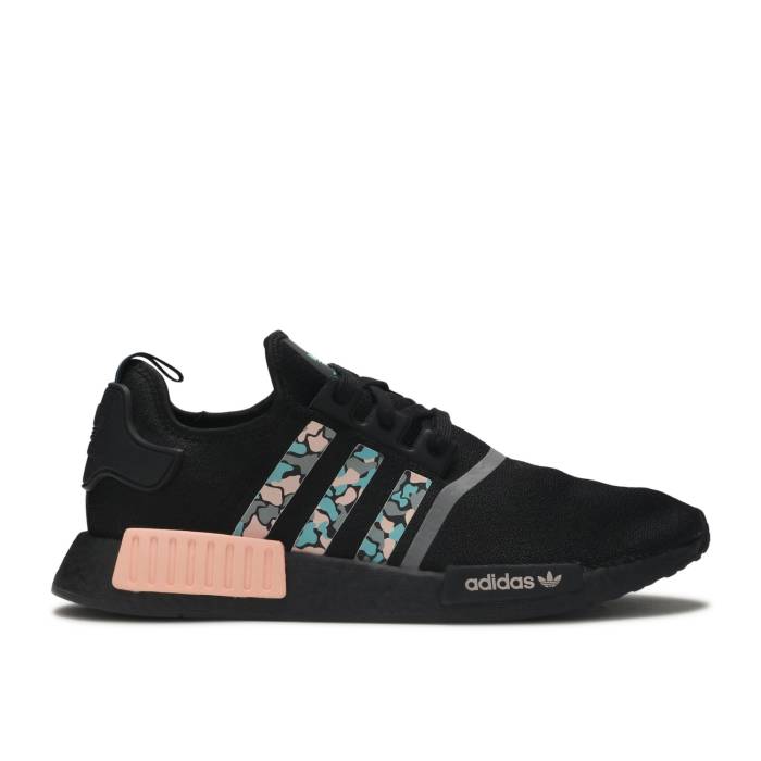 アディダス Adidas 【 Nmd_R1 Stlt Primeknit 'Aqua Pink Camo' Men Black/Hi-Res Aqua/Glow Pink 】 pink ピンク メンズ 黒色 ブラック アクア pink ピンク｜スニケス