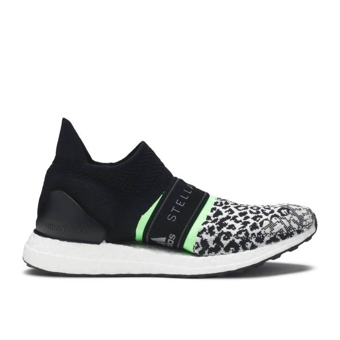 アディダス Adidas 【 Stella Mccartney X Wmns Ultraboost X 3D Knit 'Leopard Print' Women Black/Core White/Solar Green 】 ニット レディース 黒色 ブラック コア 白色 ホワイト green 緑・グリーン|スニケス