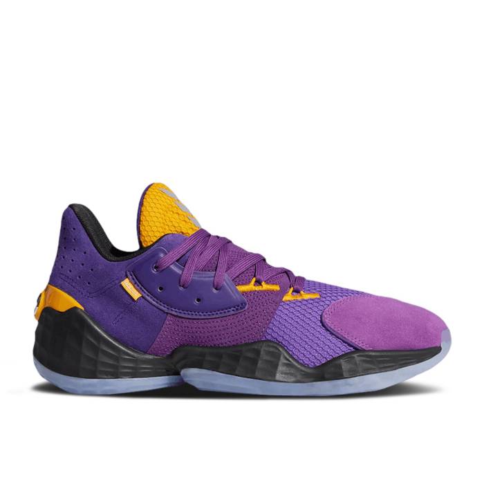 アディダス Adidas 【 Harden Vol. 4 \u0027Su Casa Mi Casa - Los Angeles Lakers\u0027 Men Team College Purple/Team College Gold/Active Purple 】 ハーデン メンズ Team 野球クラブ 単科大学 Purple 紫・パープル ゴールド