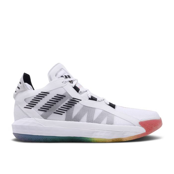 アディダス Adidas 【 Dame 6 Gca \u0027Pride Pack\u0027 Men Cloud White/Core Black/Gold Metallic 】 メンズ 白いこと 白いこと 中核グループ 黒いこと 黒いこと ゴールド