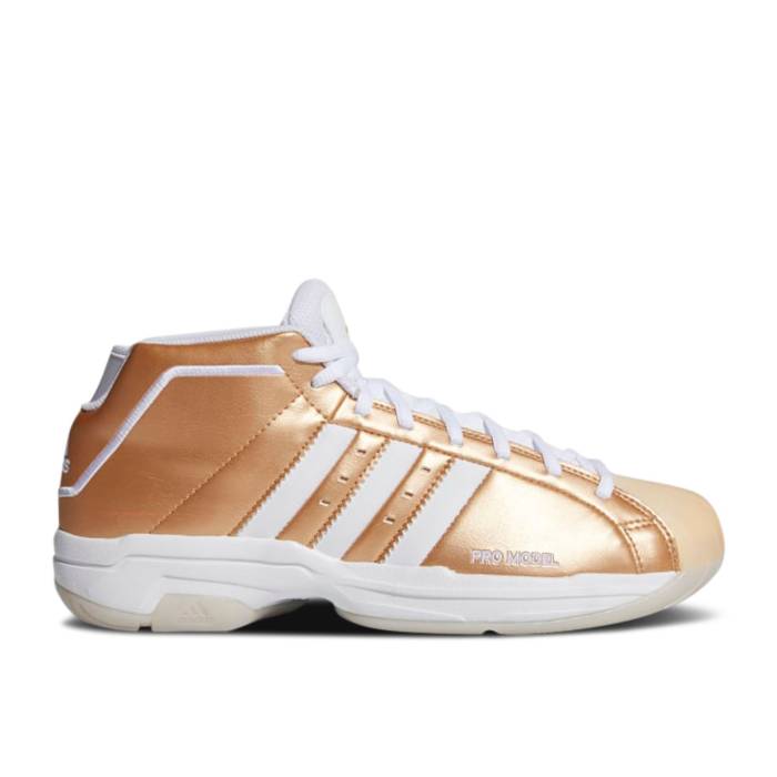 アディダス Adidas 【 Pro Model 2G \u0027Gold Medal\u0027 Men Copper Metallic/Cloud White/Light Flash Orange 】 労働者階級 メンズ 銅色 コッパー 白いこと 白いこと orange 橙・オレンジ色