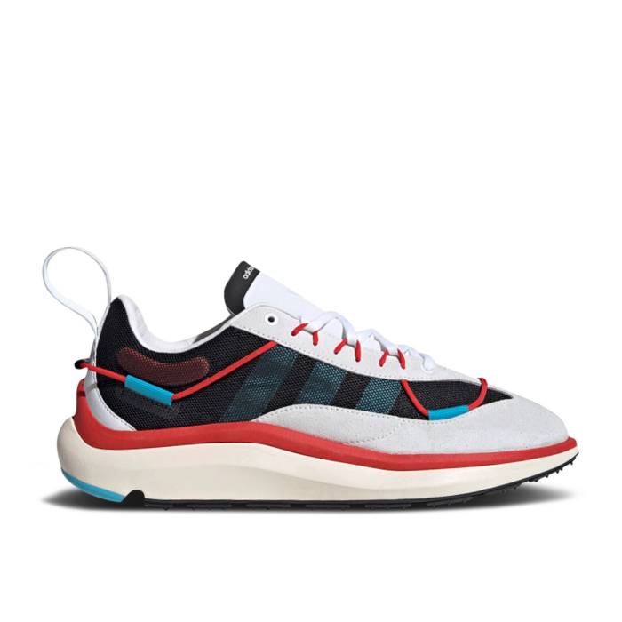 アディダス Adidas 【 Y-3 Shiku Run 'White Red Cyan' Men Black/Signal Cyan/Red 】 ラン Red 赤・レッド メンズ 黒色 ブラック シアン Red 赤・レッド