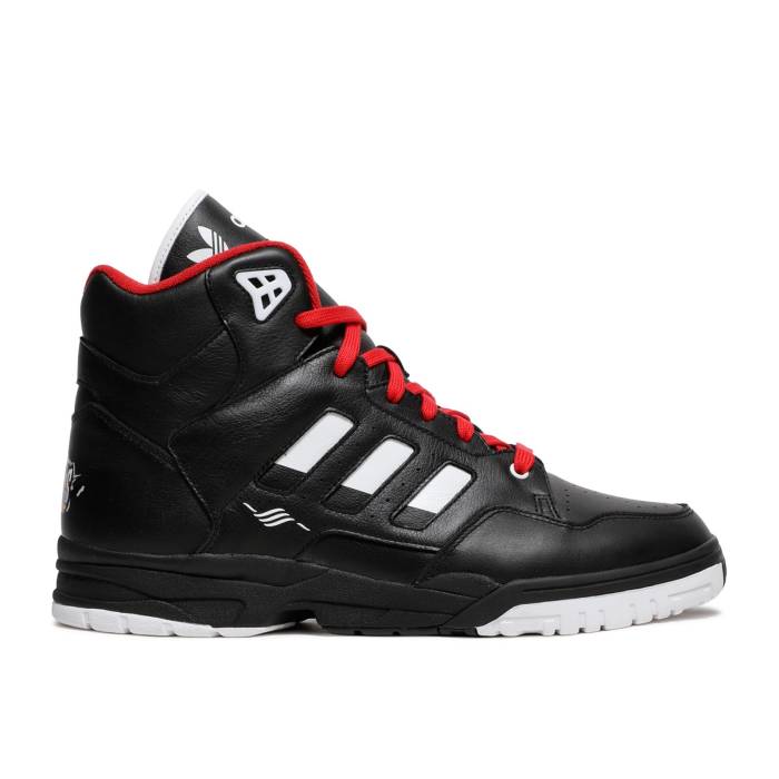 アディダス Adidas 【 Kid Cudi X Torsion Artillery Mid 'Bill & Ted' Men Core Black/Cloud White/Scarlet 】 トルション ミッド メンズ コア 黒色 ブラック 白色 ホワイト|スニケス