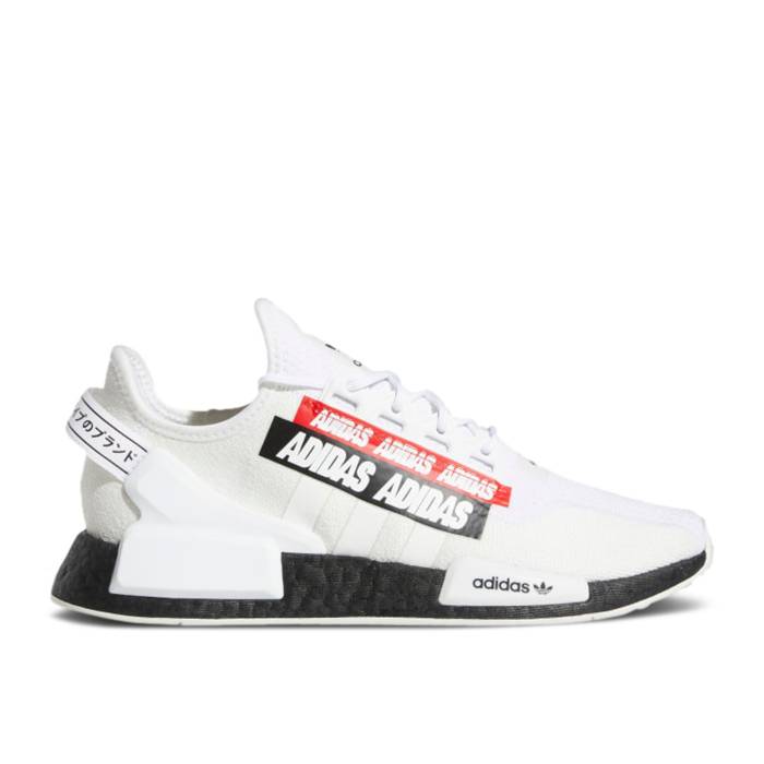 アディダス Adidas 【 Nmd_R1 V2 Overbranded Men Cloud White / Core Black / Scarlet 】 メンズ 白色 ホワイト コア 黒色 ブラック