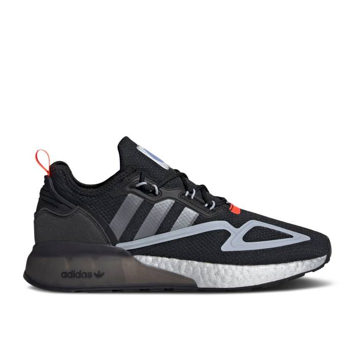 アディダス Adidas 【 Zx 2K Boost 'Black Halo Silver' Men Core Black/Halo Silver/Glow Blue 】 ブースト メンズ コア 黒色 ブラック Silver 銀色・シルバー 青色 ブルー｜スニケス