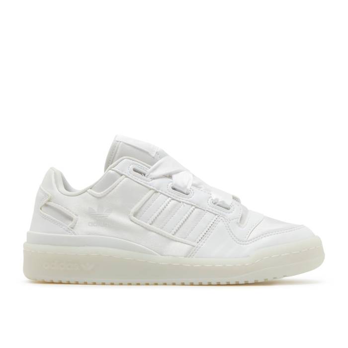 アディダス Adidas 【 Forum Satin Low J 'Triple White' Youth Cloud White/Cloud White/Cloud White 】 フォーラム サテン ジュニア キッズ 白色 ホワイト