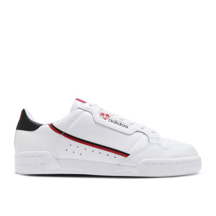 アディダス Adidas 【 Continental 80 \u0027Valentine\u0027s Day\u0027 Men Cloud White/Core Black/Scarlet 】 メンズ 白いこと 白いこと 中核グループ 黒いこと 黒いこと