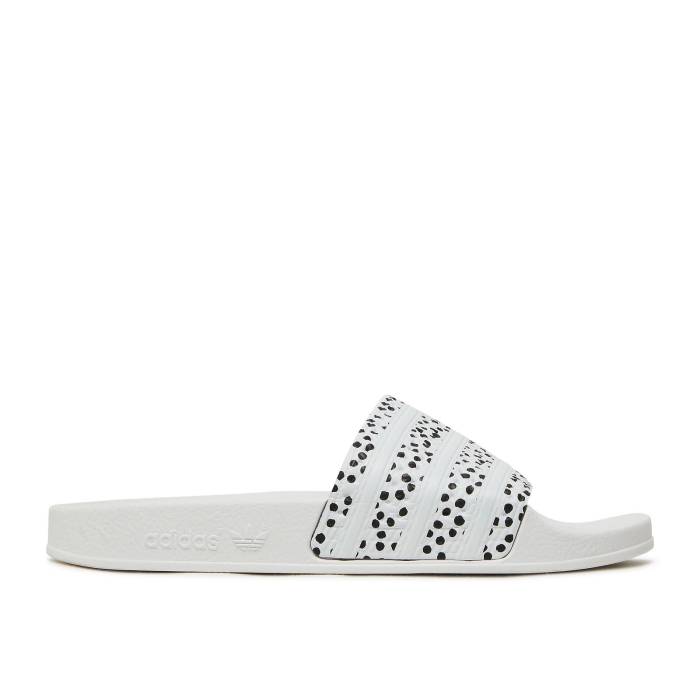 アディダス Adidas 【 Wmns Adilette Slide \u0027Polka - White\u0027 Women Cloud White/Core Black/Cloud White 】 アディレッタ Slide サンダル レディース 白いこと 白いこと 中核グループ 黒いこと 黒いこと