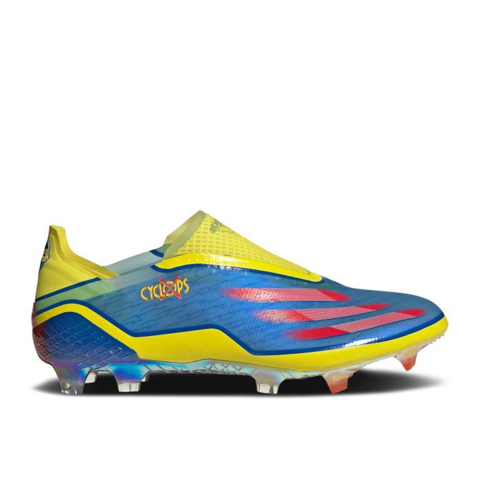 アディダス Adidas 【 Marvel X X Ghosted+ Laceless Fg 'Cyclops' Men Blue/Vivid Red/Bright Yellow 】 メンズ 青色 ブルー Red 赤・レッド yellow 黄色・イエロー|スニケス