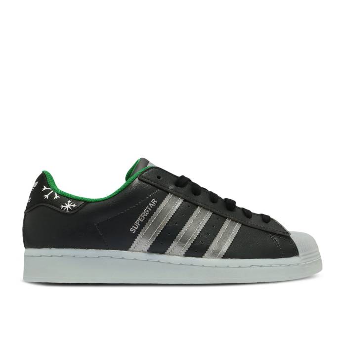 アディダス Adidas 【 Superstar \u0027Xmas\u0027 Men Carbon/Carbon/Core Black 】 Superstar はやりっ児 メンズ 炭素 中核グループ 黒いこと 黒いこと