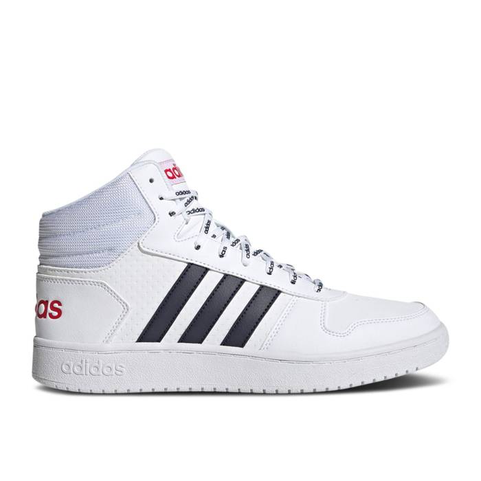 アディダス Adidas 【 Hoops 2.0 Mid \u0027White Legend Ink\u0027 Men Cloud White/Legend Ink/Scarlet 】 ミッド Legend 先祖伝承 メンズ 白いこと 白いこと Legend 先祖伝承