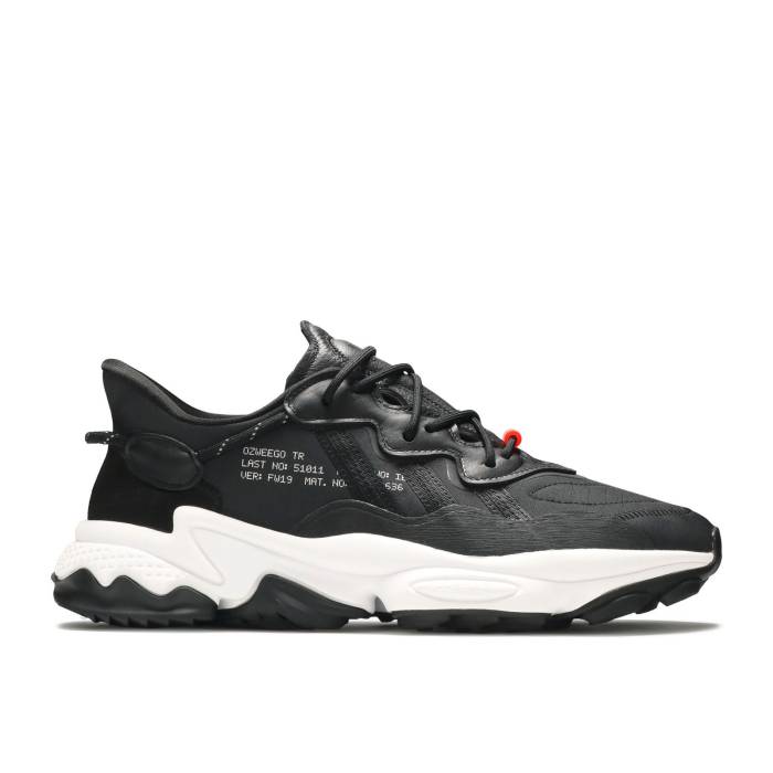 アディダス Adidas 【 Ozweego Tr \u0027Black White\u0027 Men Core Black/Grey Six/Solar Red 】 メンズ 中核グループ 黒いこと 黒いこと 薄墨色 薄墨色 Red 赤・赤いこと