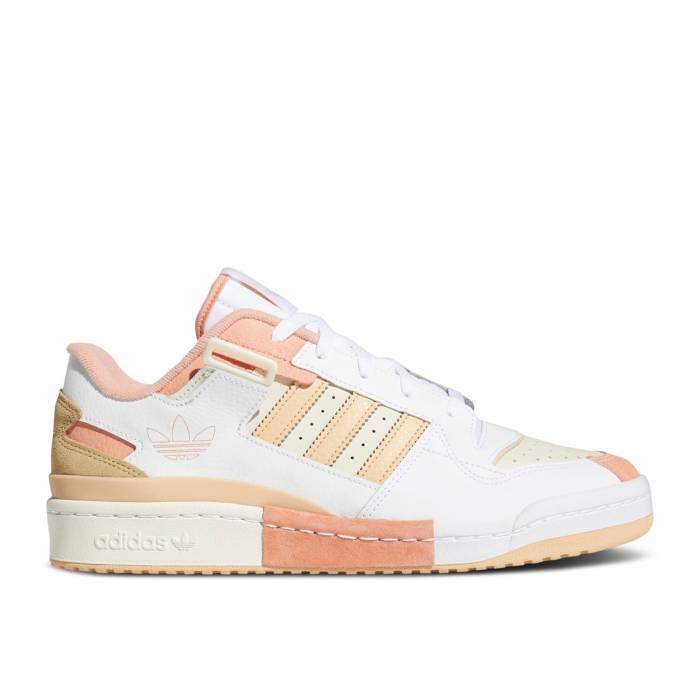 アディダス Adidas 【 Forum Exhibit Low \u0027Cream Halo Amber\u0027 Men Cloud White/Cream White/Halo Amber 】 討論会 メンズ 白いこと 白いこと 皮膚軟化剤