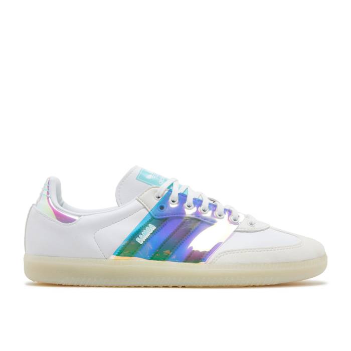 アディダス Adidas 【 Samba Og \u0027White Iridescent\u0027 Men Grey Six/Pulse Yellow/Core Black 】 サンバ メンズ 薄墨色 薄墨色 yellow 黄味がかった・黄色 中核グループ 黒いこと 黒いこと