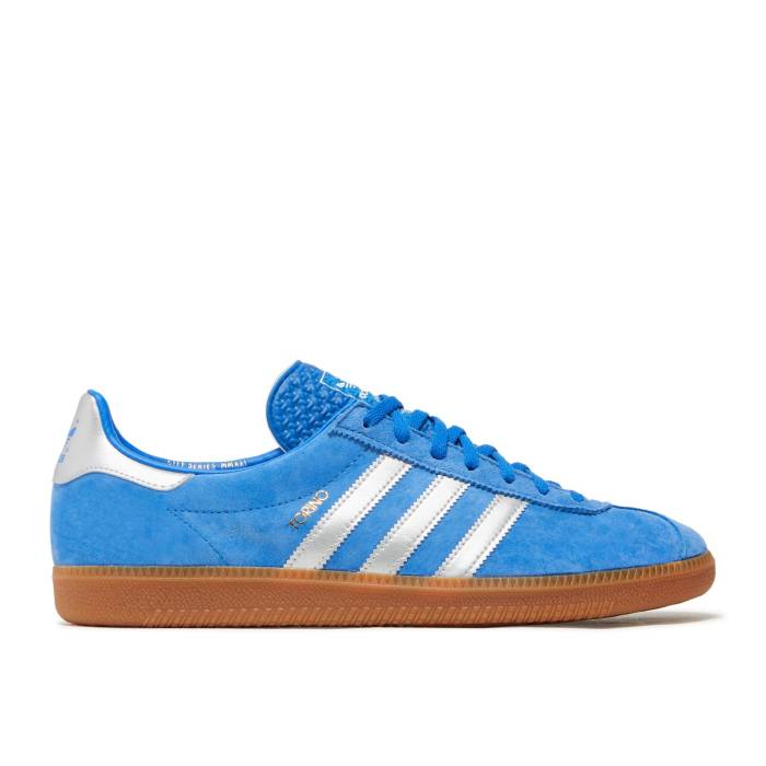 アディダス Adidas 【 Torino \u0027City Series - Blue\u0027 Men Blue/Silver Metallic/Cloud White 】 続きもの メンズ 青碧 青碧 Silver しろがね色・しろがね色 白いこと 白いこと