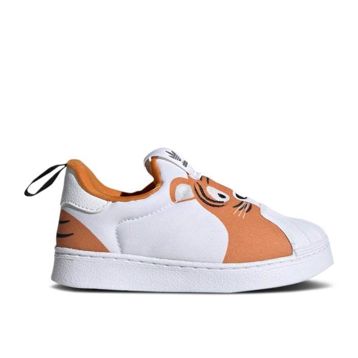 アディダス Adidas 【 Superstar 360 I \u0027Tiger\u0027 Infant Cloud White/Focus Orange/Core Black 】 Superstar はやりっ児 もの言う花 白いこと 白いこと orange 橙・オレンジ色 中核グループ 黒いこと 黒いこと
