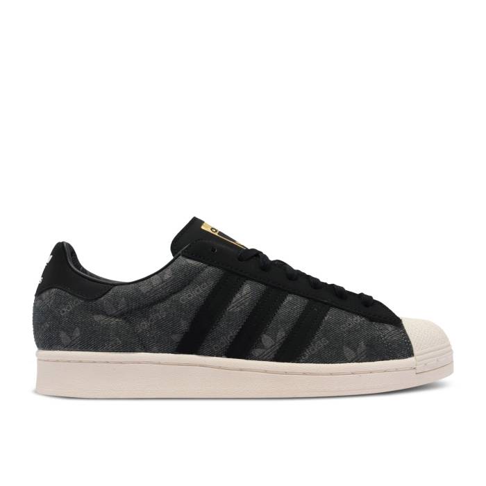 アディダス Adidas 【 Atmos X Superstar \u0027Denim Pack - Grey\u0027 Men Grey Six/Core Black/Cream White 】 Superstar はやりっ子 メンズ 薄墨色 薄墨色 中核グループ 黒いこと 黒いこと 皮膚軟化剤 白いこと 白いこと