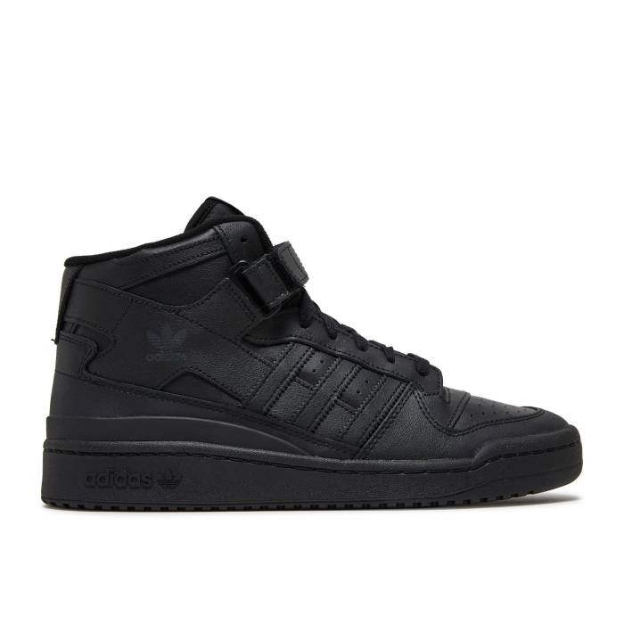 アディダス Adidas 【 Forum Mid \u0027Triple Black\u0027 Men Core Black/Core Black/Core Black 】 討論会 ミッド メンズ 中核グループ 黒いこと 黒いこと