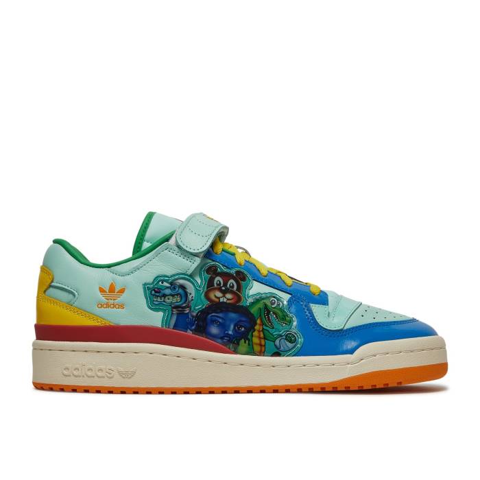 アディダス Adidas 【 Kerwin Frost X Forum Low \u0027Benchmates\u0027 Men Clear Mint/Multi-Color/Multi-Color 】 討論会 メンズ