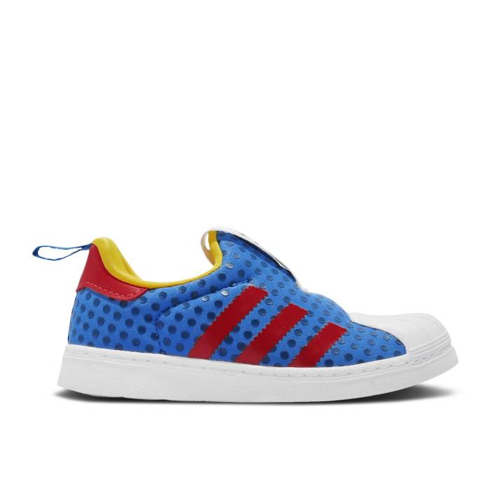 アディダス Adidas 【 Lego X Superstar 360 I \u0027Shock Blue\u0027 Infant Shock Blue/Footwear White/Eqt Yellow 】 Superstar はやりっ児 もの言う花 ぼうぜん自失 青碧 青碧 白いこと 白いこと yellow 黄味がかった・黄色