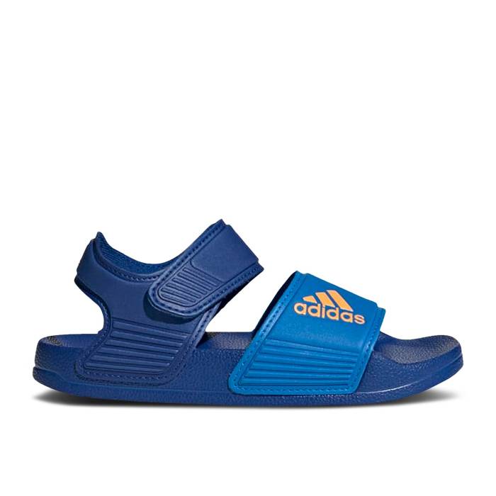 アディダス Adidas 【 Adilette Sandal J \u0027Royal Blue\u0027 Youth Royal Blue/Flash Orange/Blue Rush 】 アディレッタ お坊っちゃん キッズ 青碧 青碧 orange 橙・オレンジ色 rush 混雑時
