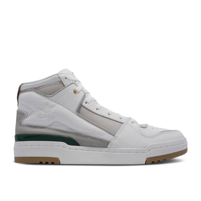 アディダス Adidas 【 Forum Luxe Mid \u0027White Grey\u0027 Men Cloud White/Collegiate Green/Grey One 】 討論会 ミッド メンズ 白いこと 白いこと green 緑・緑であること 薄墨色 薄墨色
