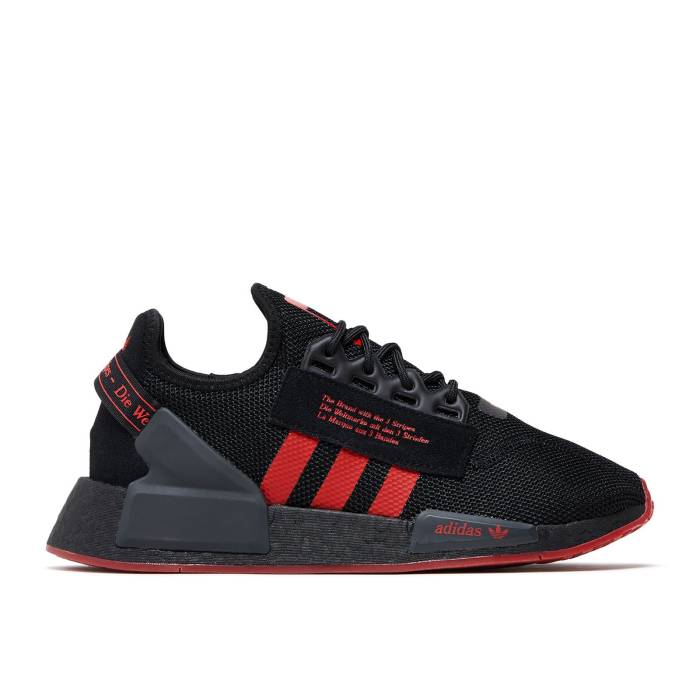 アディダス Adidas 【 Nmd_R1 V2 Black Vivid Red Men Core Black/Vivid Red/Carbon 】 メンズ コア 黒色 ブラック Red 赤・レッド カーボン