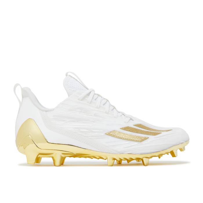アディダス Adidas 【 Adizero Cleats 'White Gold Metallic' Men Cloud White/Gold Metallic/Cloud White 】 アディゼロ クリーツ スパイク ゴールド メンズ 白色 ホワイト ゴールド｜スニケス