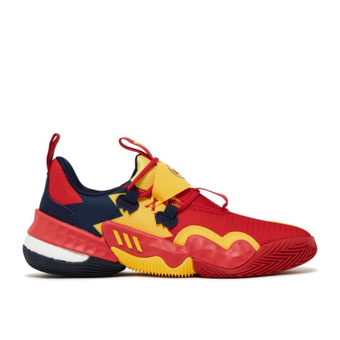 アディダス Adidas 【 Trae Young 1 'Mcdonald's All-American' Men Red Solid/Bold Gold/Navy Blue 】 メンズ Red 赤・レッド ソリッド ゴールド 紺色 ネイビー 青色 ブルー