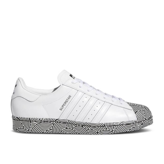 アディダス Adidas 【 Hirocoledge X Superstar \u0027Takahashi Hiroko - White Black\u0027 Men Cloud White/Core Black/Signal Pink 】 Superstar はやりっ児 白いこと 白いこと メンズ 白いこと 白いこと 中核グループ 黒いこと 黒いこと pink サクラ色