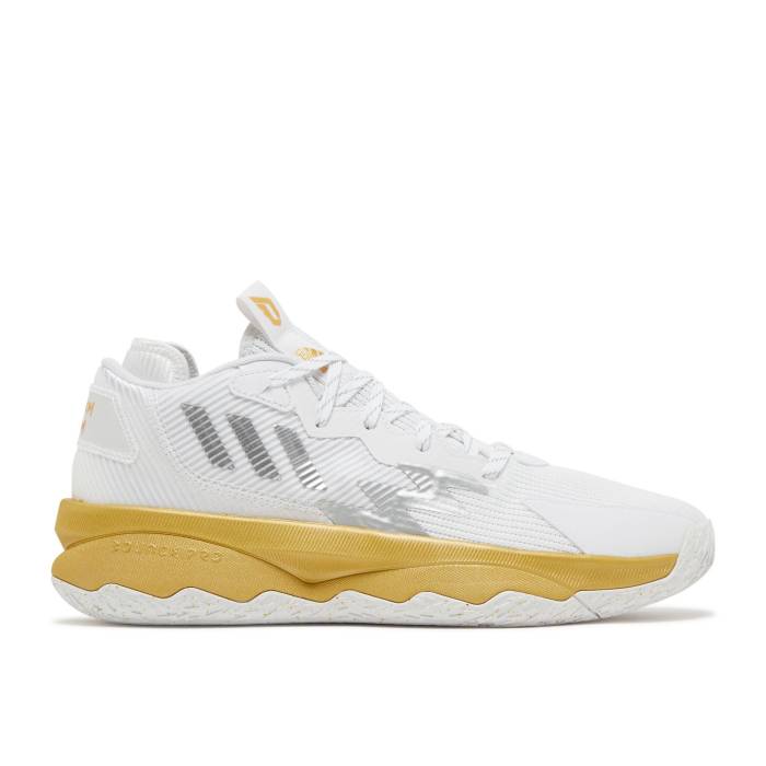 アディダス Adidas 【 Dame 8 Laheem The Dream Men Footwear White/Silver Metallic/Gold 】 メンズ 白色 ホワイト Silver 銀色・シルバー ゴールド