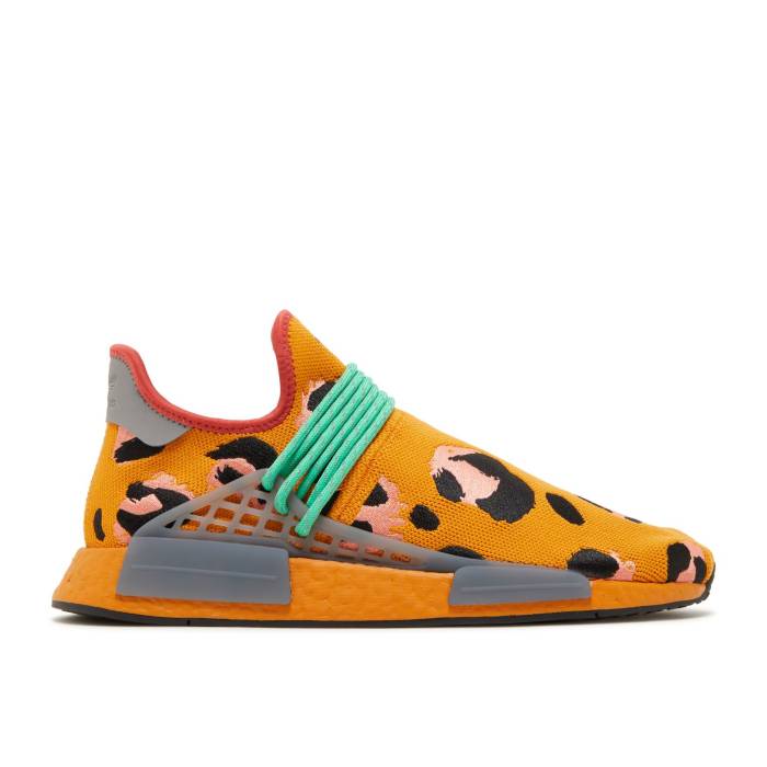 アディダス Adidas 【 Pharrell X Nmd Human Race \u0027Animal Print\u0027 Men Focus Orange/Core Black/Screaming Green 】 NMD メンズ orange 橙・オレンジ色 中核グループ 黒いこと 黒いこと green 緑・緑であること