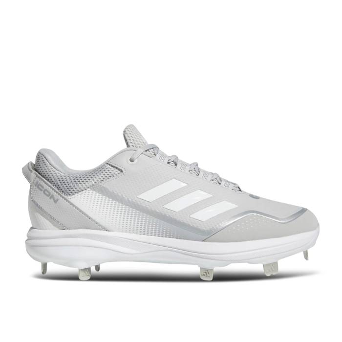 アディダス Adidas 【 Icon 7 \u0027Team Light Grey Silver Metallic\u0027 Men Team Light Grey/Cloud White/Silver Metallic 】 アイコン 薄墨色 薄墨色 Silver しろがね色・しろがね色 メンズ Team 野球クラブ 薄墨色 薄墨色 白いこと 白いこと Silver しろがね色