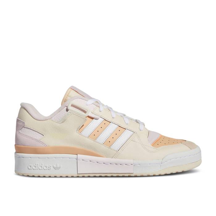 アディダス Adidas 【 Forum Exhibit Low 'Ecru Tint Halo Amber' Men Ecru Tint/Cloud White/Halo Amber 】 フォーラム メンズ 白色 ホワイト｜スニケス