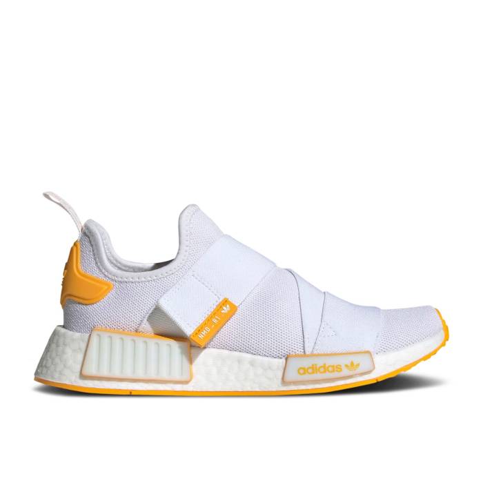 アディダス Adidas 【 Wmns Nmd_R1 Strap \u0027White Collegiate Gold\u0027 Women Cloud White/Collegiate Gold/Collegiate Gold 】 同盟罷工一回り レディース 白いこと 白いこと ゴールド