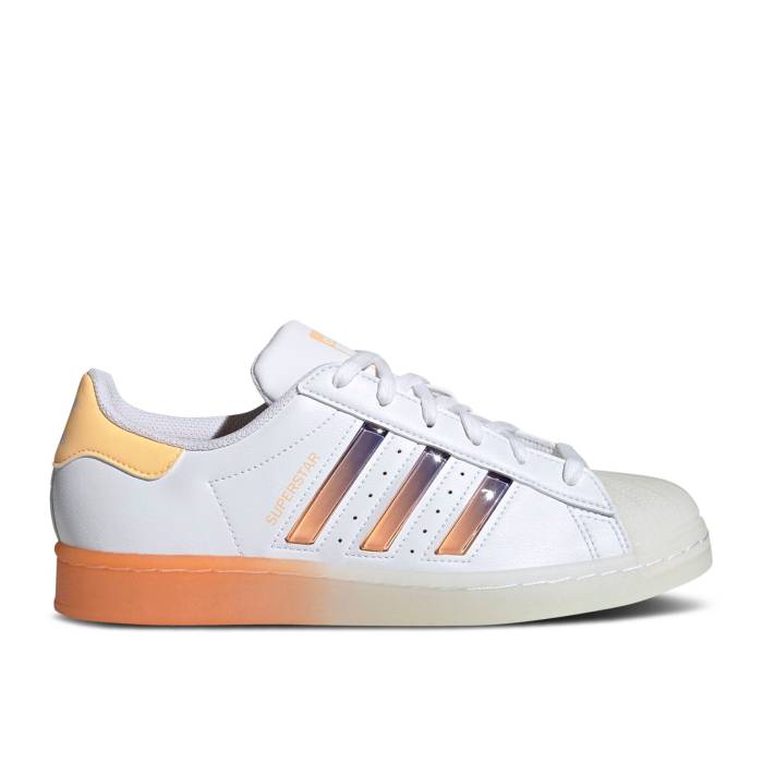 アディダス Adidas 【 Wmns Superstar 'White Acid Orange' Women Cloud White/Semi Night Flash/Acid Orange 】 Superstar スーパースター レディース 白色 ホワイト ナイト orange 橙・オレンジ|スニケス
