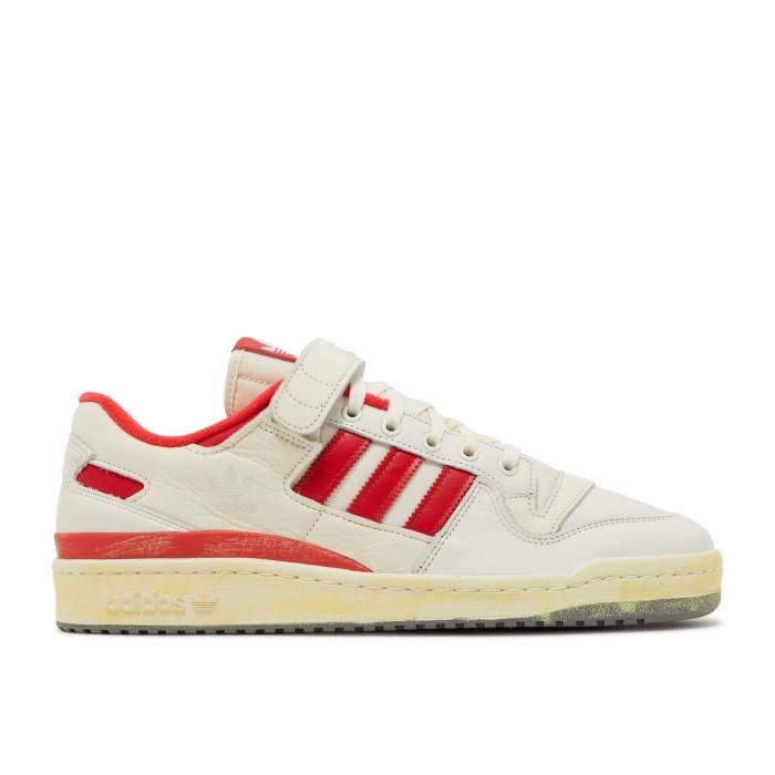 アディダス Adidas 【 Forum 84 Low Aec \u0027Vintage Pack - Red\u0027 Men Cloud White/Red/Cloud White 】 討論会 メンズ 白いこと 白いこと Red 赤・赤いこと